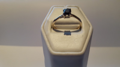 Gold and black Diamond ring. £190. Other designs and materials available.