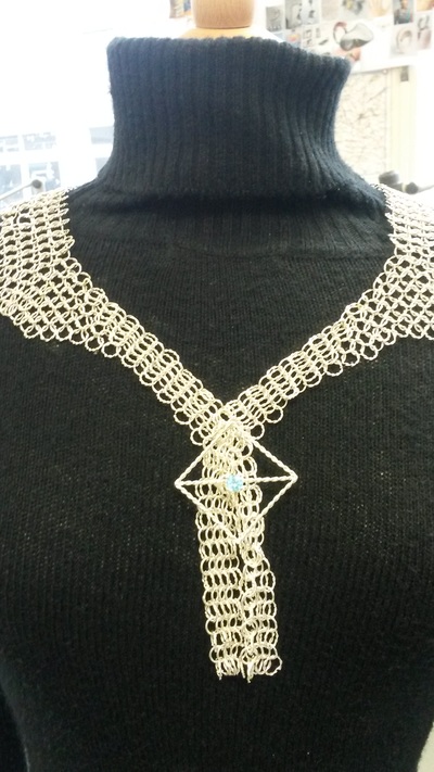 Hand made silver chainmaille scarf. Price on enquiry.