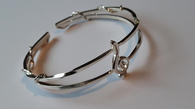 Silver musical bangle £95. Other designs available.